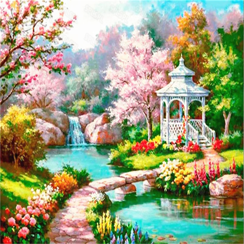 

Diy Diamond Painting Modern Natural Scenery Forest Spring Summer Autumn and Winter Scenery Personality Bedroom Paintings