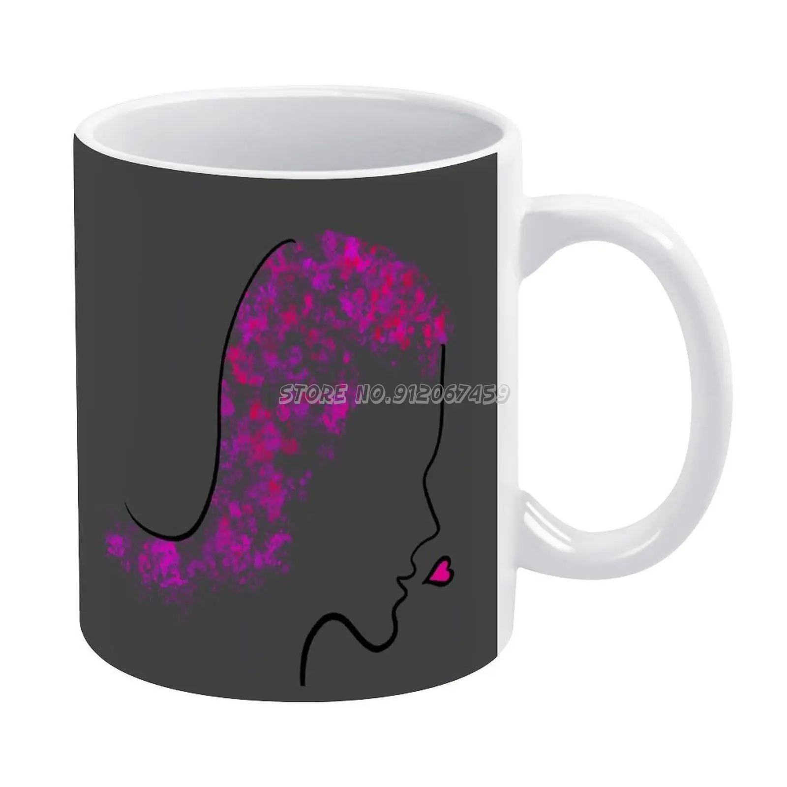 

Femme De Profil Coffee Mugs Friends Mugs Travel Beer Porcelain Tea Kitchen Cup Friends Gift Femme Silhouette Silhouette De Femme