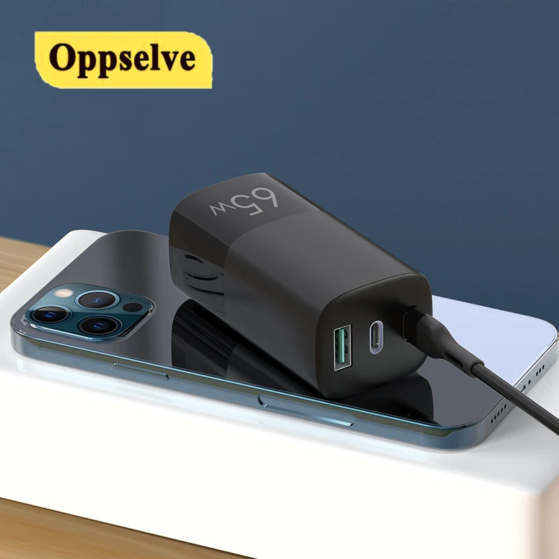 

65W GaN USB-C Wall Charger USB Type C QC PD USB Charger for Laptops MacBook iPad iPhone Samsung Huawei Xiaomi Charging Station