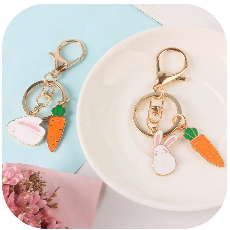 Милый мультяшный Брелоки для ключей в виде кролика женщин и девочек милый брелок