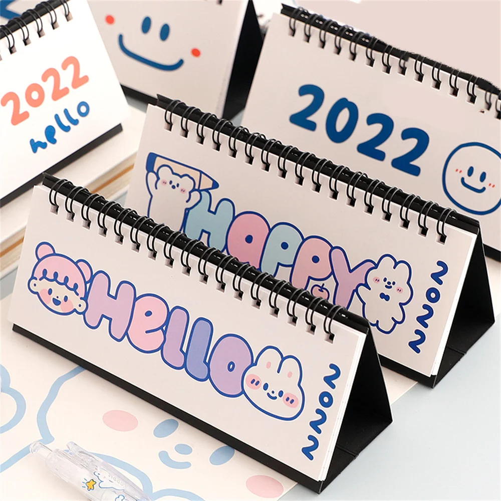 1 шт. 2022 креативный цифровой календарь медведь мультяшная горизонтальная версия