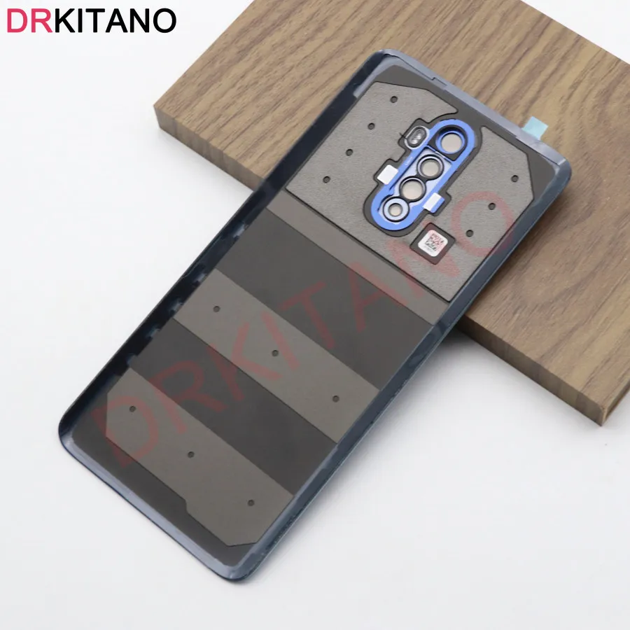 original back glass panel rear housing battery cover for oppo realme x2 pro back cover door with camera lens replacement parts free global shipping