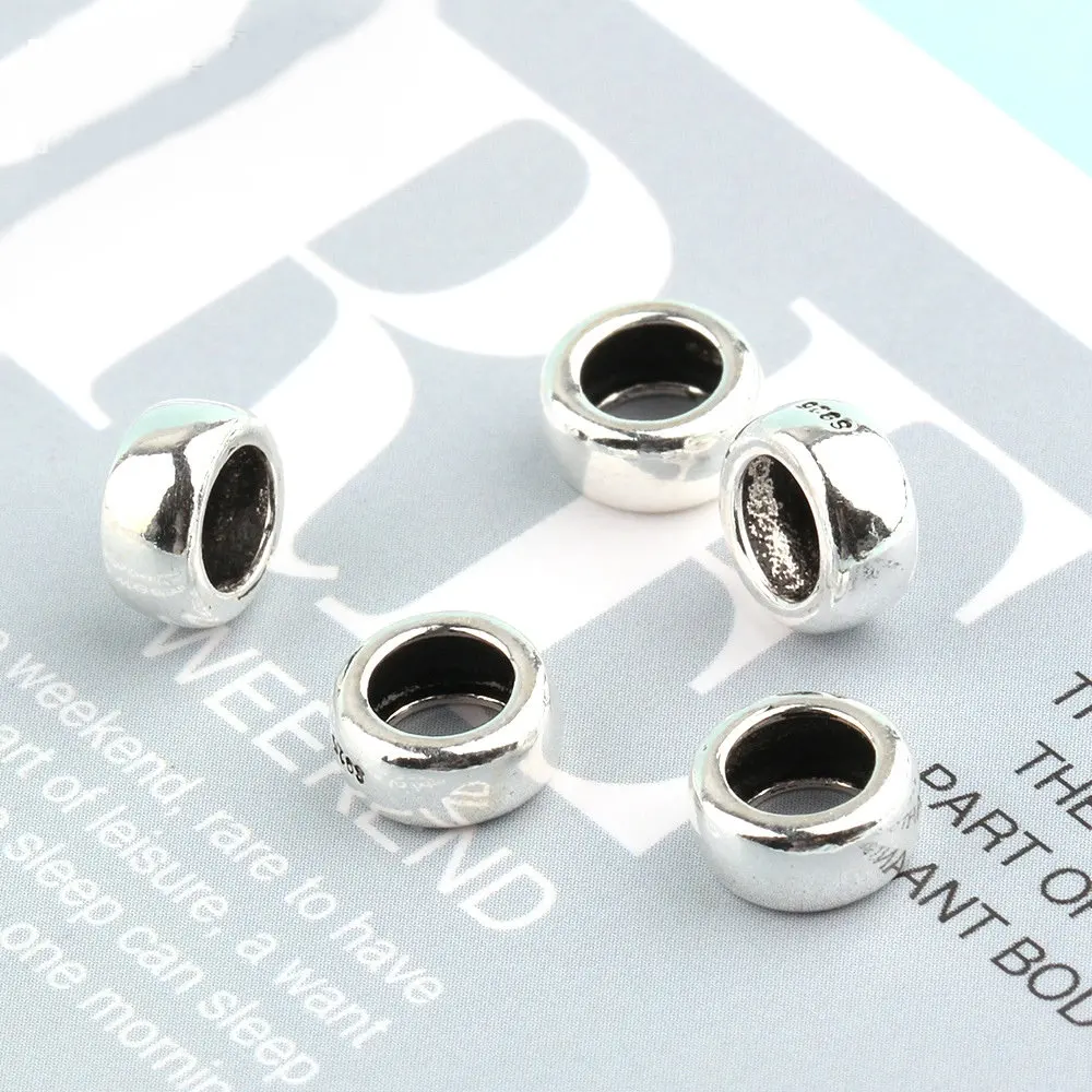 3.7*7.9MM 925 Sterling Silver Spacer Beads Retro S925 Loose for Bracelet Making DIY Jewelry Finding | Украшения и аксессуары