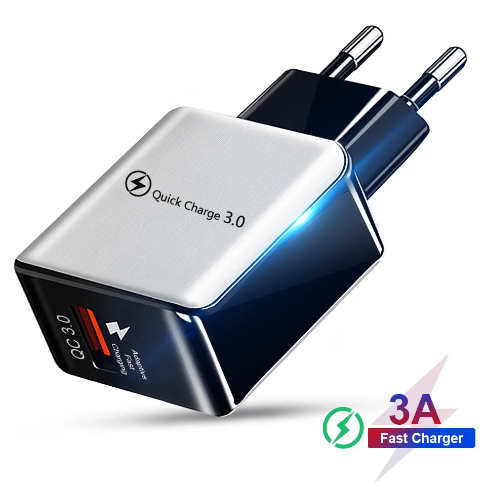 

Quick Charge 3.0 4.0 USB Charger Universal 5V 3A Fast Charging Adapter For Samsung S10 Xiaomi Huawei Tablet Mobile Phone Charger