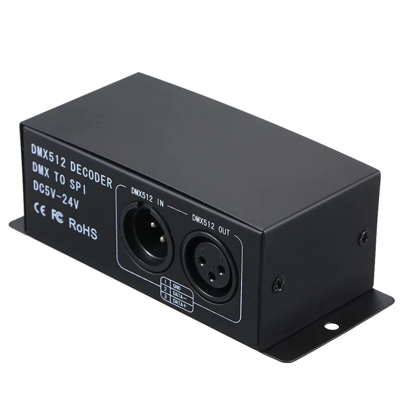 

Leds Controller Working with Console for Slide String Lights At Dj Clue Bar Ktv Stage Dc 5-24V Rgbw Dmx512 Decoder Dmx To Spi Si