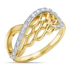 Красивые женские кольца с крыльями ангела кольца с кристаллами Модные женские ювелирные изделия аксессуары обручальные вечерние ЦА подарки для влюбленных