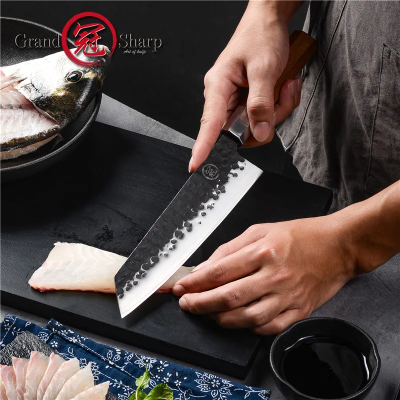 8 дюймовый поварской нож ручной работы японские кухонные ножи Kiritsuke инструменты