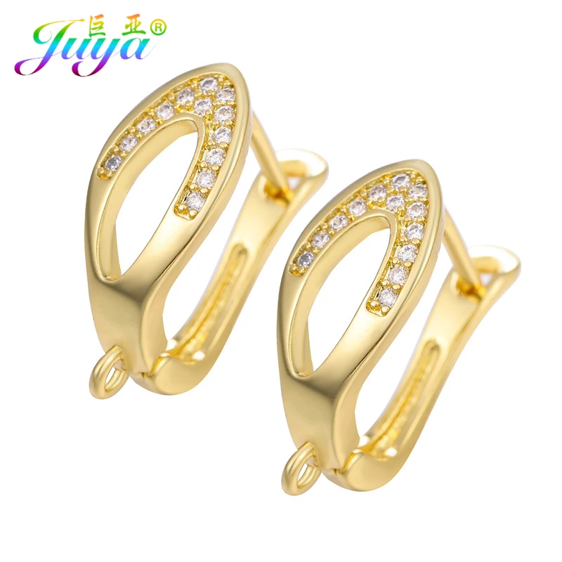 Juya, сделай сам, серьги, ювелирные изделия, Mkaing, аксессуары, застежка, серьги, крючки и застежки для модных жемчужных сережек, материал для изготовления - Цвет: Gold