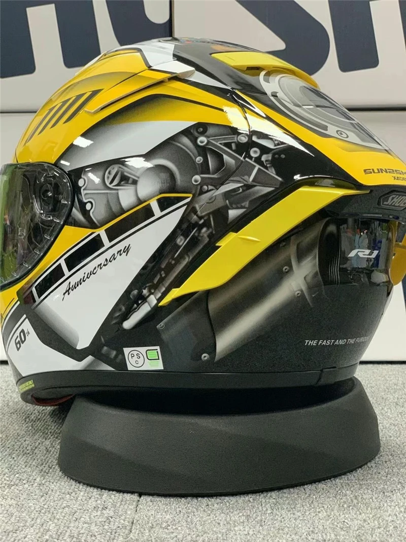 Шлем SHOEI X14 X 14 R1 60 летие желтый полнолицевой гоночный мотоциклетный шлем|Шлемы| |