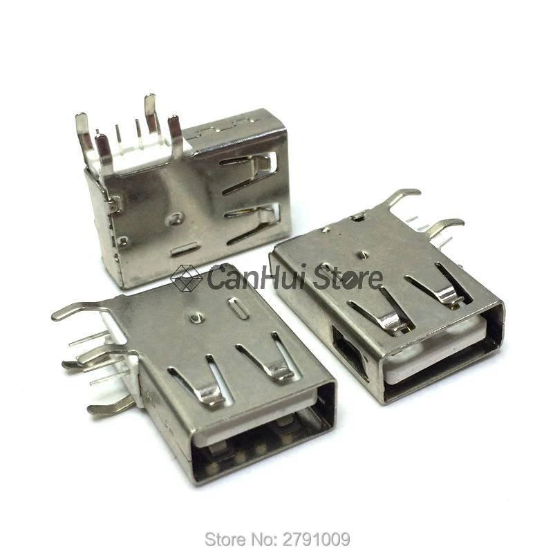 10 шт. USB 2 0 гнездовой тип A боковой разъем 4 Pin Jack хвост Sockect терминалы