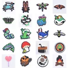 Симпатичные садовые подвески для обуви в виде животных, лошадь, змея, Бабочка, собака, украшение обуви, аксессуары для браслетов Croc JIBZ, детские подарки