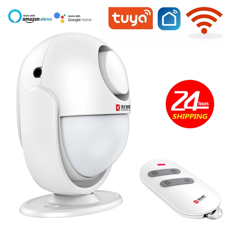 

Tuya WiFi Wireless Motion Alarm System 125dB Loud Home Security PIR Motion Detector Store Burglar Alarm Kits Human Body Sensors