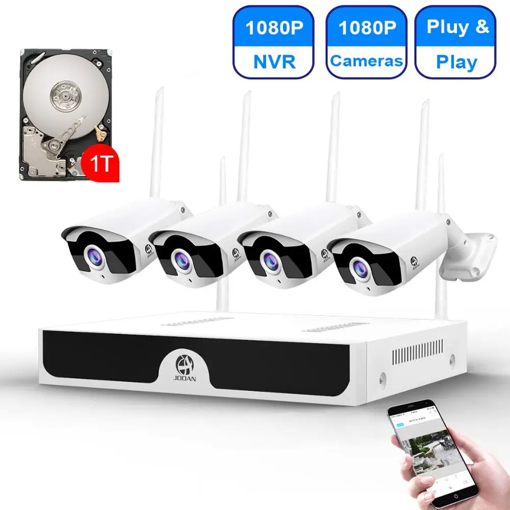 CCTV Камера Системы Беспроводной HD 8CH 1080P NVR Wi-Fi Камера комплект видеонаблюдения домашней безопасности IP камеры автомобиля Мобильный DVR комплект добавьте 1 ТБ жесткого диска