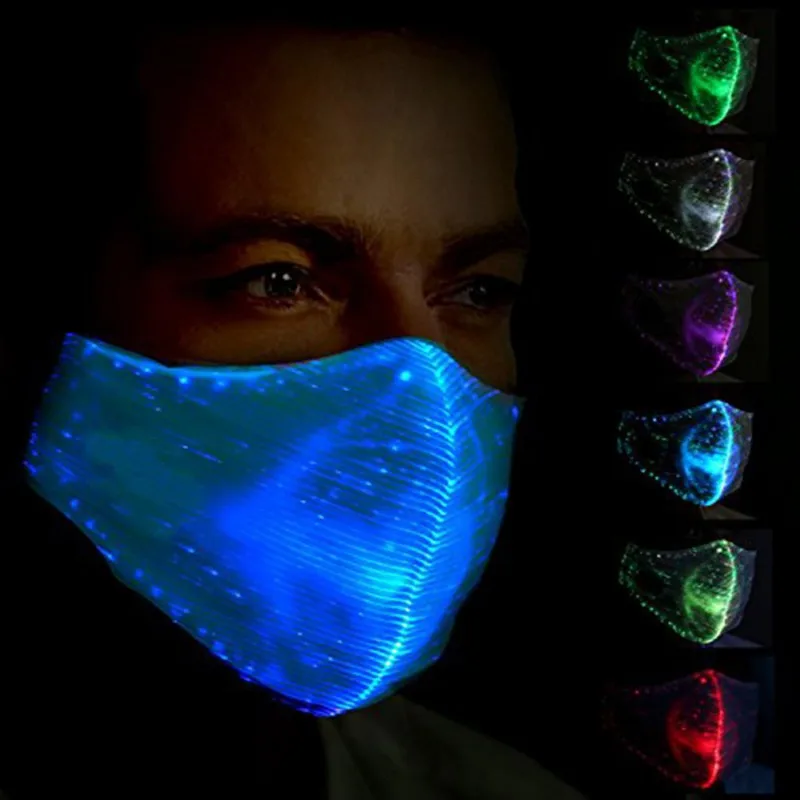 

LED Mask with 7 Color Glowing Luminous Rave Mask for Men Women Christmas Party Festival Masquerade Light Up Mask