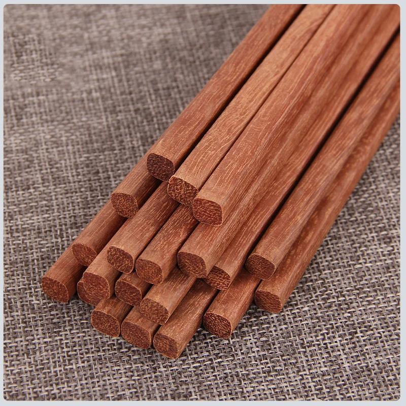 Круглые Китайские деревянные палочки для еды 5 пар без лака воска здоровые суши