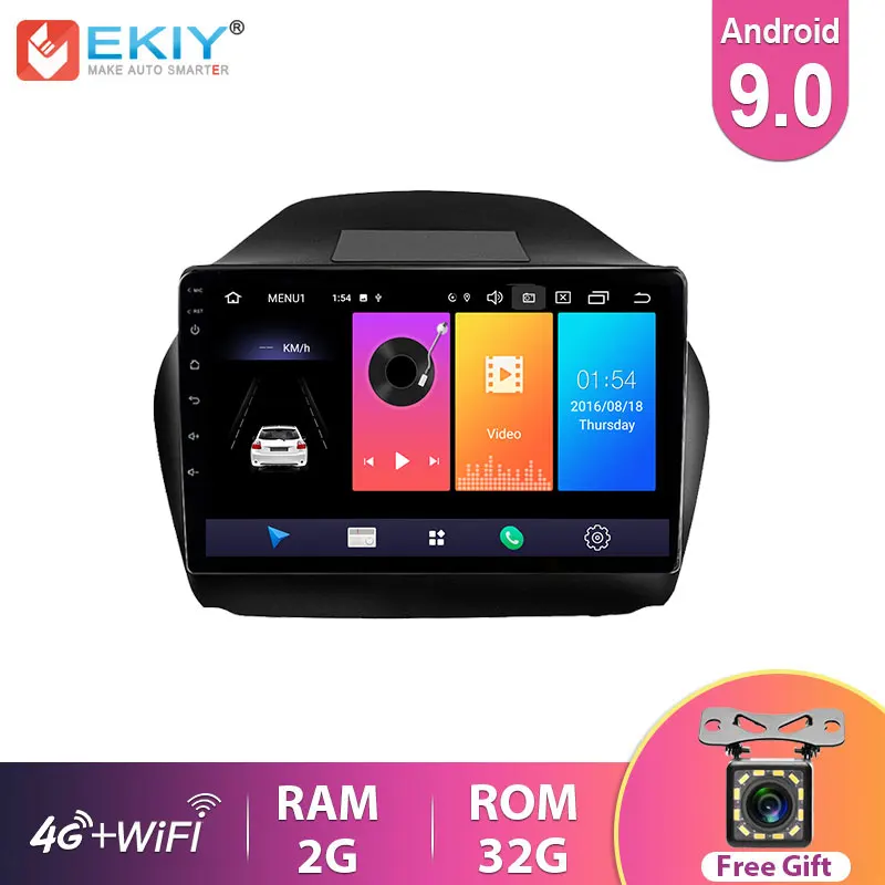 Автомобильный мультимедийный плеер EKIY 9 дюймов IPS Android 0 не 2 Din Авторадио стерео
