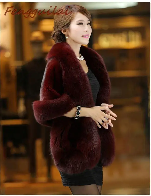 Winter Faux Fur Elegant Thick Warm Solid Jackets For Women Fashion Coats Trendy Femme Clothing Outerwear Abrigo Mujer