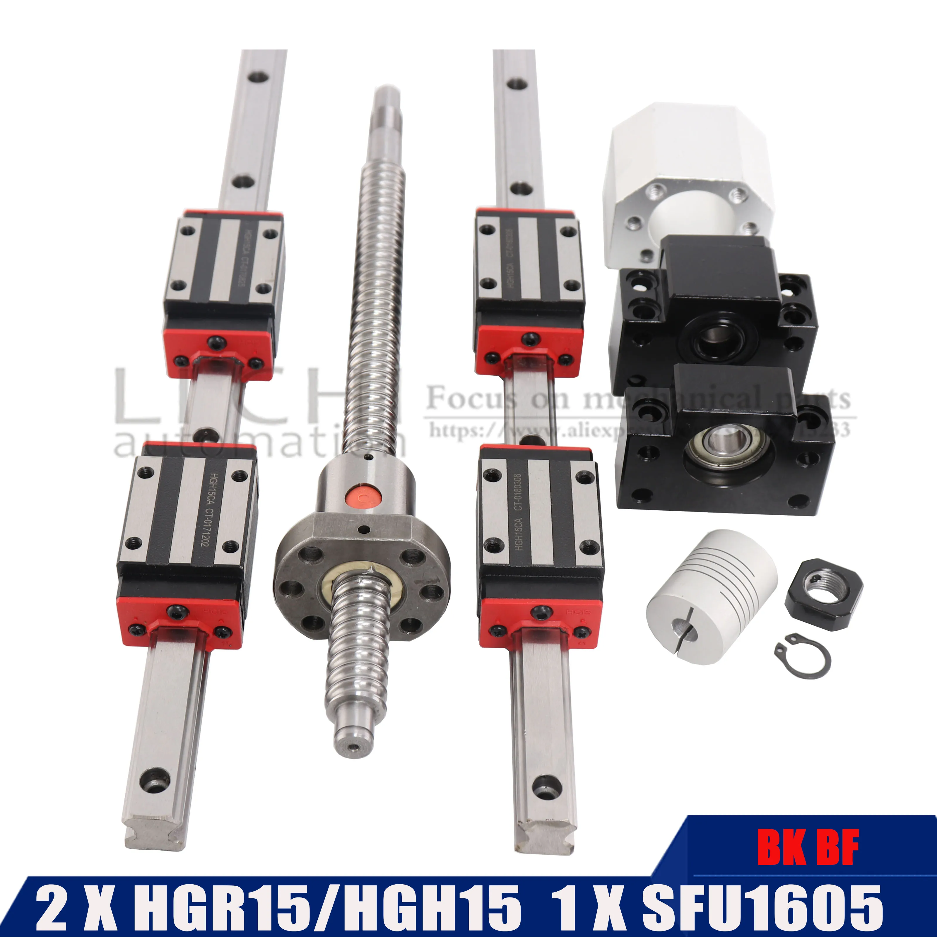 2 шт. HGH15 Любая длина + 1 комплект SFU1605 4 HGH15CA HGW15CC линейная направляющая 200 мм 1000 вал