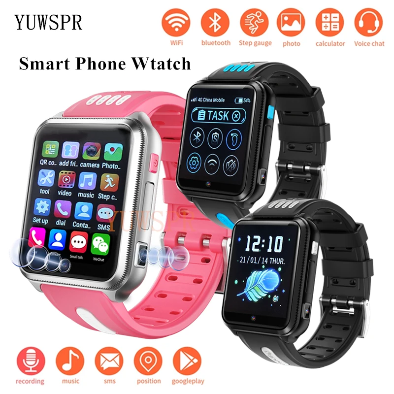 H1 4G Smart Phone Watches Android 9 GPS WIFI Tracking Visit Internet Application Download Play Music Video Children Smartwatch |