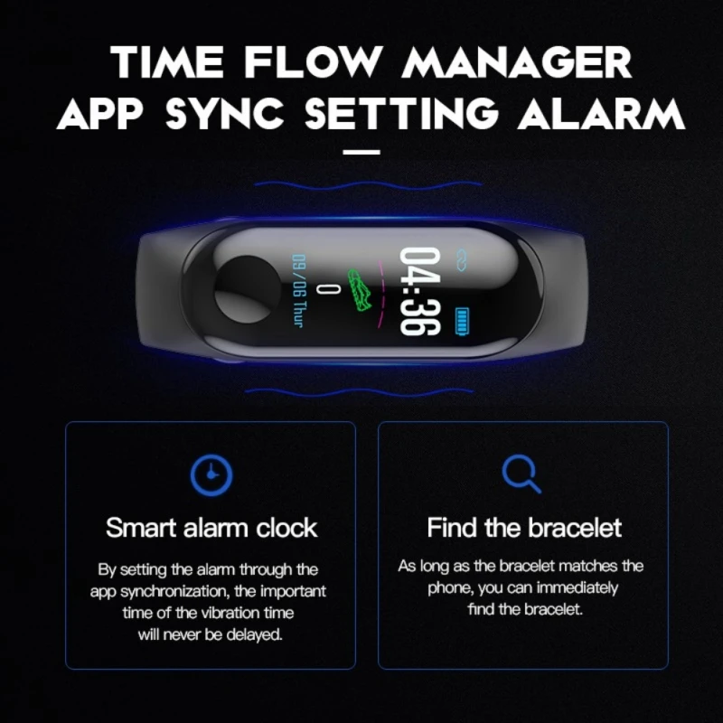 M3 умные часы IP67 водонепроницаемые многофункциональные USB перезаряжаемые с