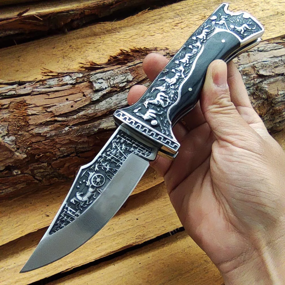Уличный нож складное лезвие с гравировкой сверхмощные утилиты коллекционные