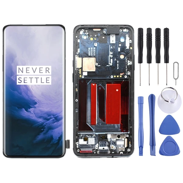 AMOLED ЖК экран и дигитайзер в сборе с рамкой для OnePlus 7 Pro|Экраны мобильных телефонов|