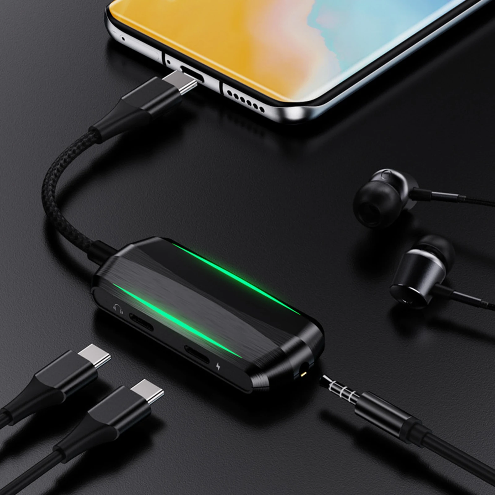 Адаптер для наушников 3-в-1 с USB C на 3 5 мм 60 Вт | Мобильные телефоны и аксессуары