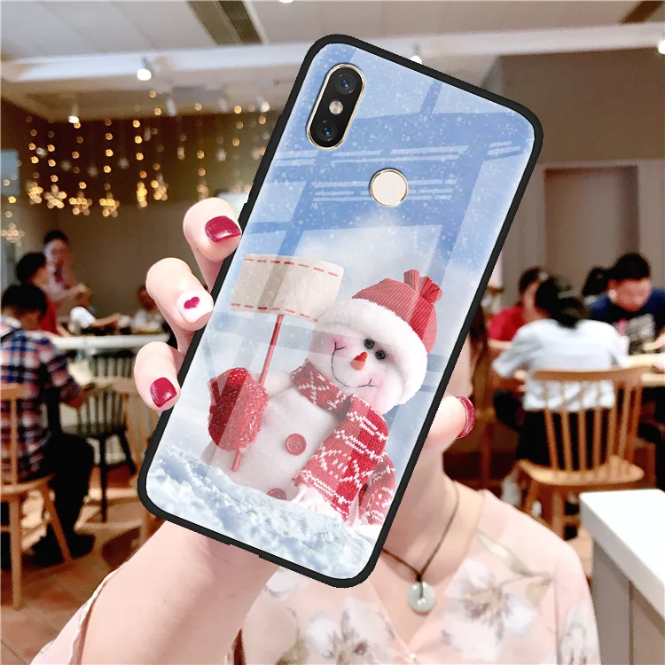 Рождество закаленное Стекло Чехлы для Xiaomi mi Red mi S2 Примечание 7 5 6 K20 Pro CC9e CC9 8 9 SE Lite Explorer A2 6X 6A 7A mi x 2S 3 Чехол - Цвет: sdxrhwj