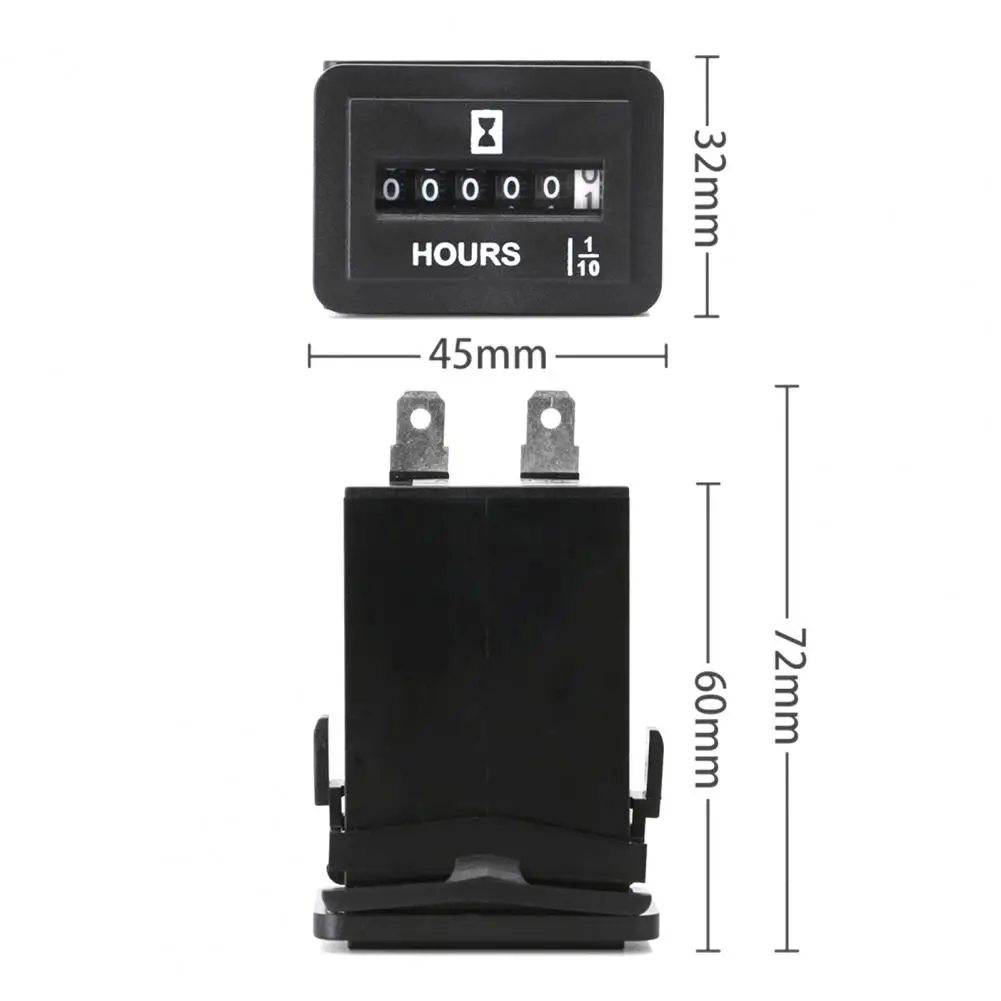 

Digital Engine Tach Hour Meter Tachometer Gauge Inductive Meter Rectangle Sensitive ABS Digital Hour Meter for Motorcycles