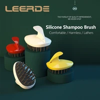 silicone shampoo brush scalp massage brush easily lather comb handheld hair washing brush portable head massager shower brush