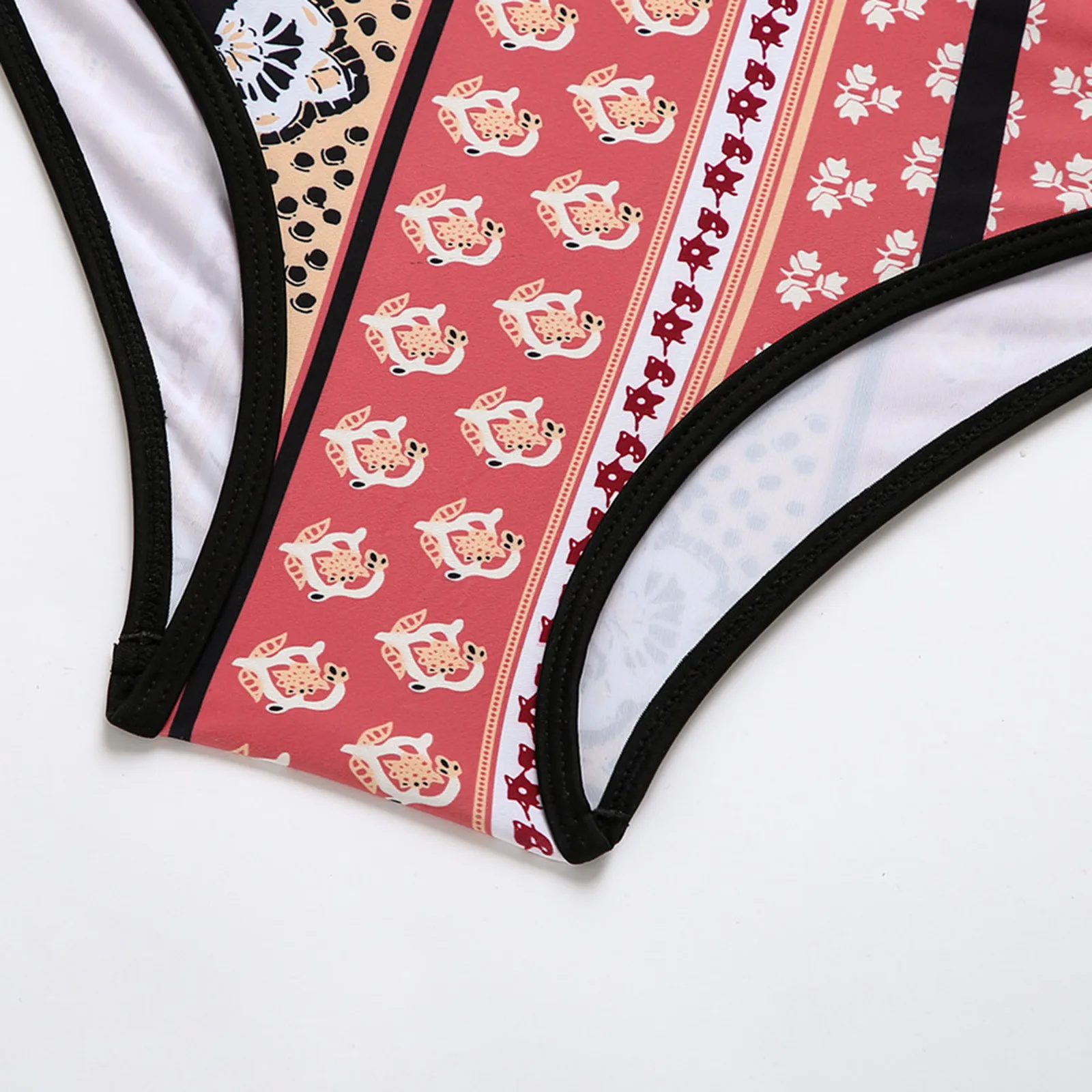 Модный сексуальный купальник с принтом комплект нижнего белья женский длинным