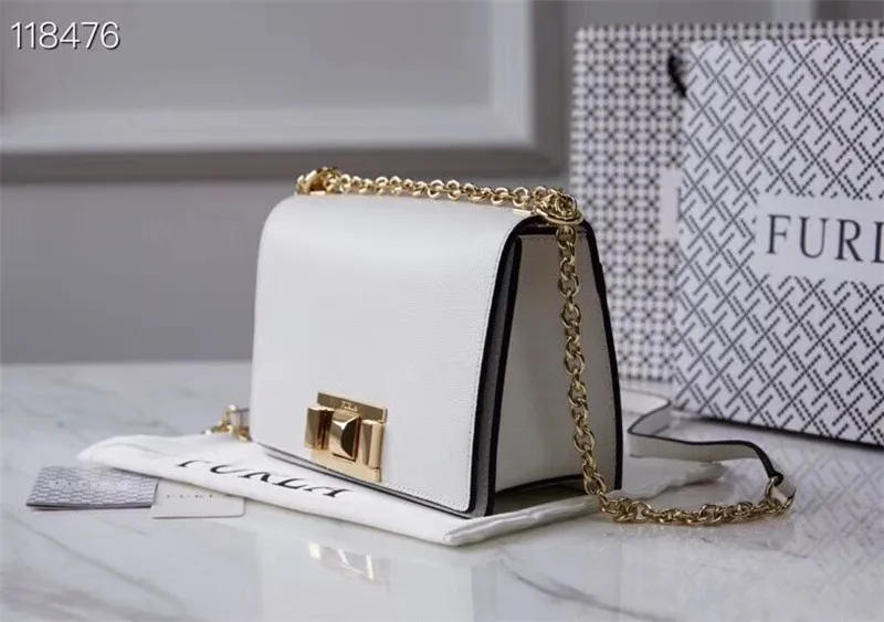 Оригинальные женские сумки FURLA, высокое качество, маленькие размеры, женские меховые кожаные сумки белого цвета, Размер 20 см* 8 см* 14 см