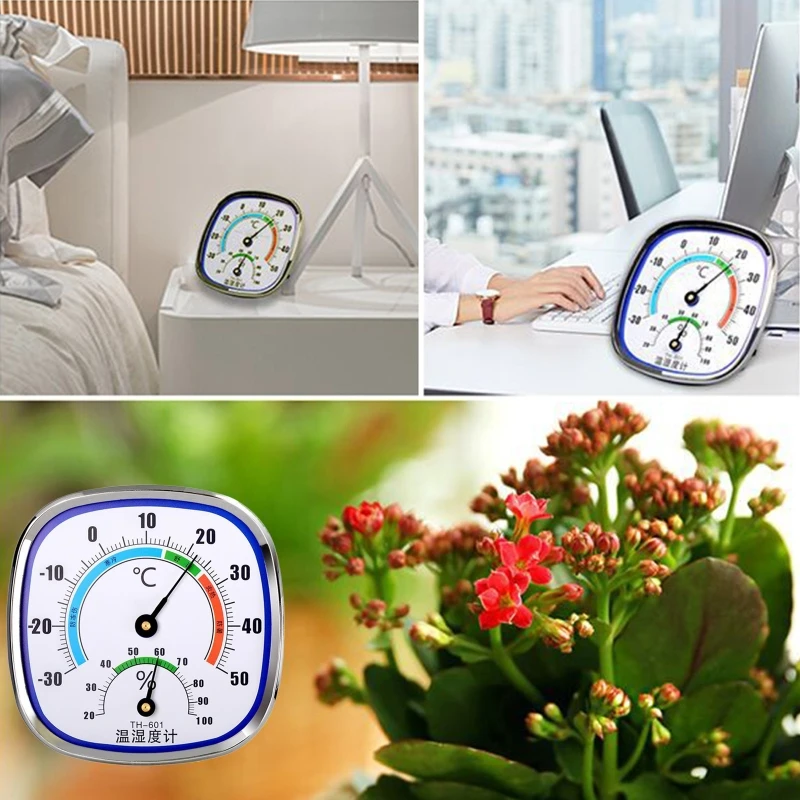 

Analog Thermometer Hygrometer Temperature Monitor Humidity Gauge Indoor Outdoor 203C