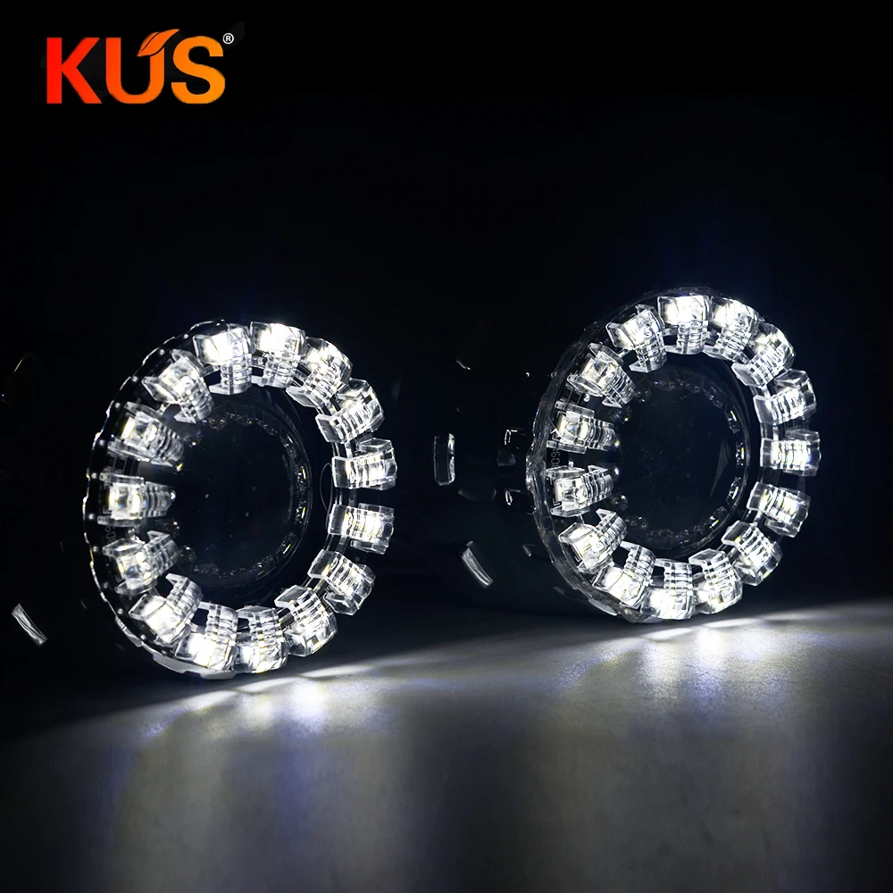 2 5 дюймовая мини фотолампа дневных ходовых огней с белыми или синими ангельскими