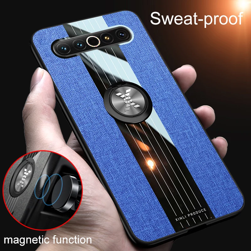 Тканевый чехол для Meizu 17 Pro мягкий силиконовый на заднюю крышку роскошный