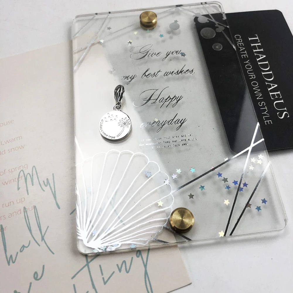 

Dandelion Wish Come True Charm Pendants For Women Lucky DIY 925 Silver Jewelry Fit Bracelet Necklace Phone Chain Keyring Pendant