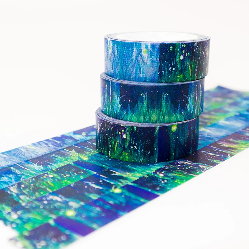 

Humidity Forest Colorful Washi Tape Set Sticky Decorative DIY Office Stationery Masking Paper Tape Scrapbooking 1PCS