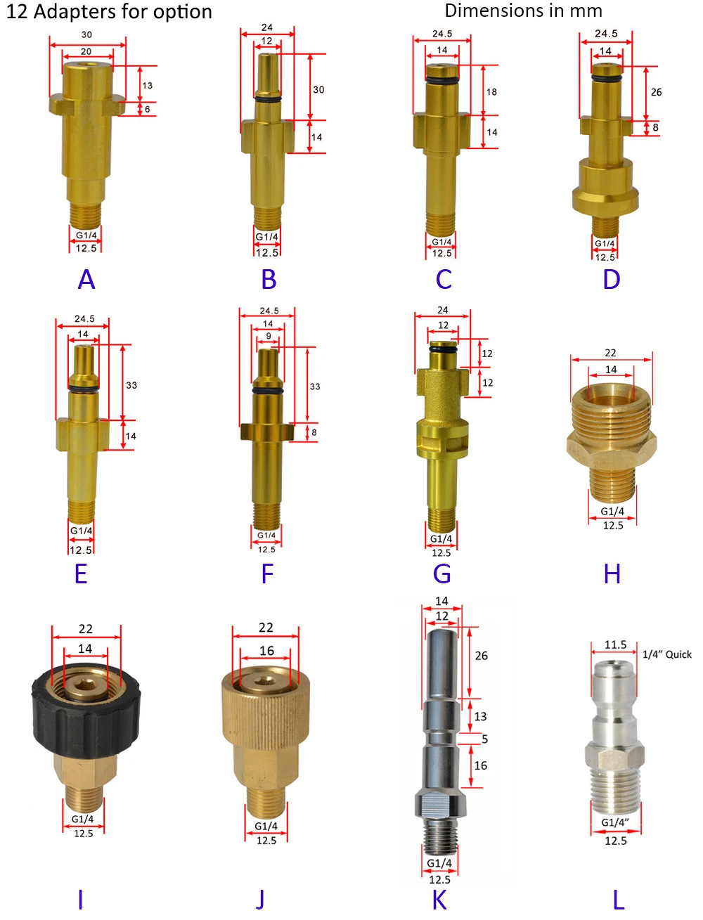 

High Pressure Soap Foamer Snow Foam Lance Foam Cannon Foam Gun Nozzle Car Clean Foam Wash foam generator for Karcher Car Washer