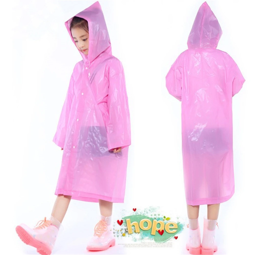 Child Raincoat Transparent Waterproof Girl And Boy Rainwear Outdoor Hiking Travel Rain Gear Coat For Children Fashion | Детская одежда