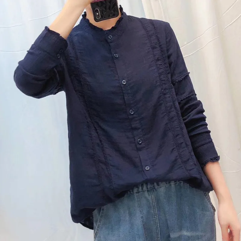 Мягкая хлопковая рубашка из двойной пряжи красивое платье с кружевом футболка