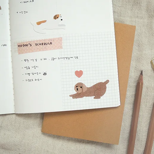 

4pcs/1pack Kawaii Dog Travel Diary Planner Decorative Stickers Adhesive Stickers Scrapbooking Craft Stationery Stickers SONIA