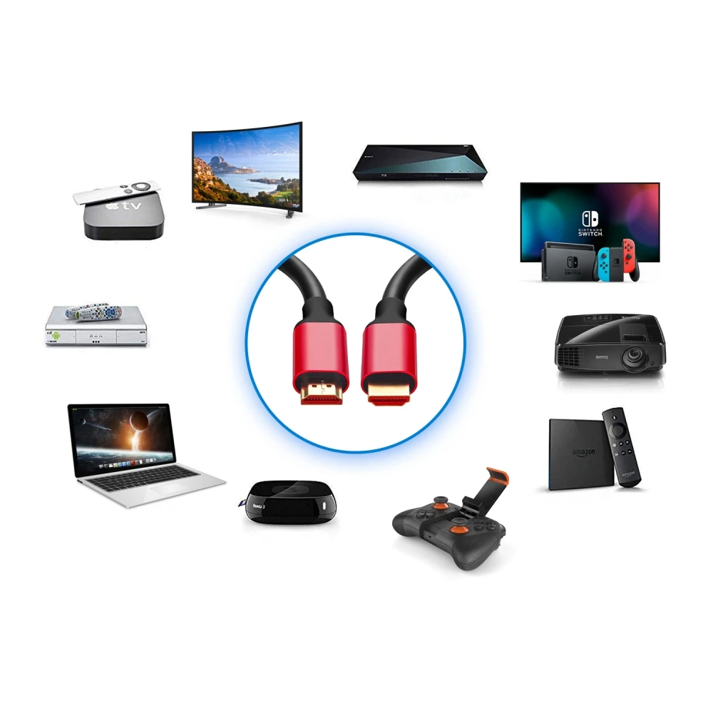 4K HDMI кабель 10 футов в поддерживает (4K @ 60 Гц 1080p FullHD Ultra HD высокая скорость с Ethernet ARC