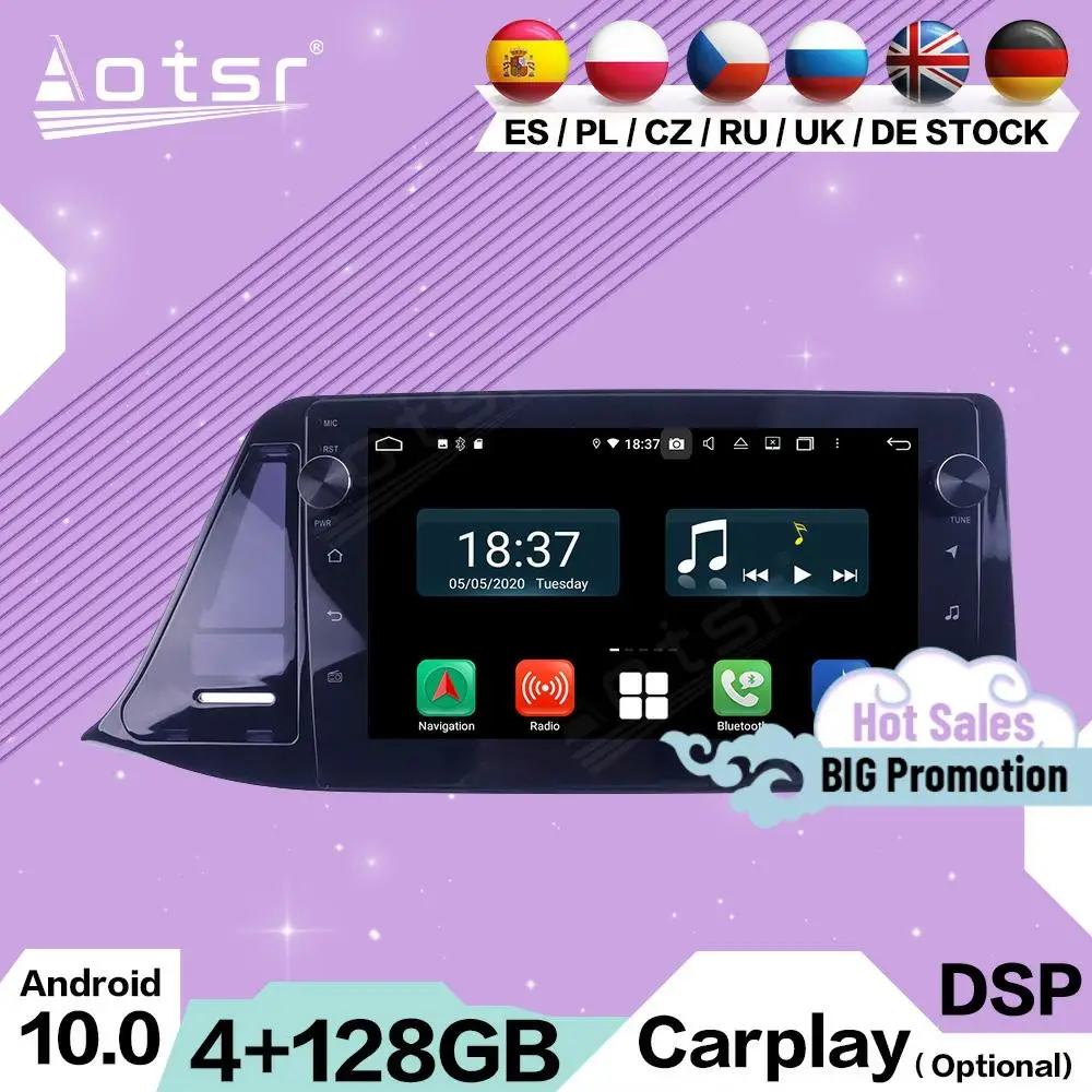 

4+128G 2 Din Carplay Multimedia Stereo Android 10 For Honda C-HR 2018 GPS Navigation Video Audio IPS BT Radio Receiver Head Unit
