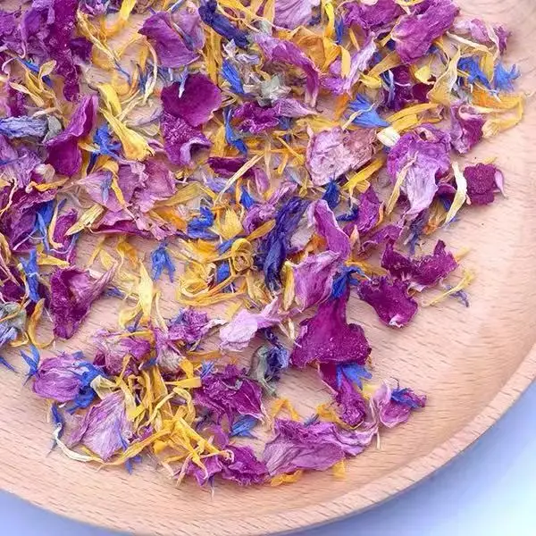 

100% Natural Dried Rose Cornflower Sunflower Gillyflower Mixes Edible Flowers Use in Tea Baking Making Rose Water Crafting