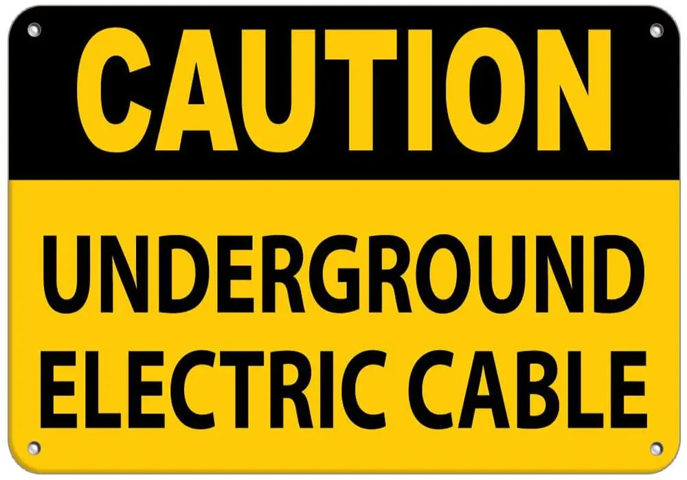 

Caution Underground Electric Cable Warning Safety Signs Label Vinyl Decal Sticker Kit OSHA Safety Label Compliance Signs 8"