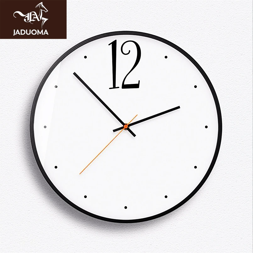 

JADUOMA Wall Clock 3D Quartz Modern Design Simple Chinese Style Metal Wall Clock Large Size Silent Movement Wall Clock For Home