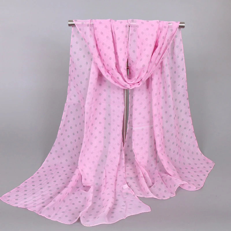 Женский шифоновый шарф шали пляжные полотенца лето-осень принт &quotгорошек&quot