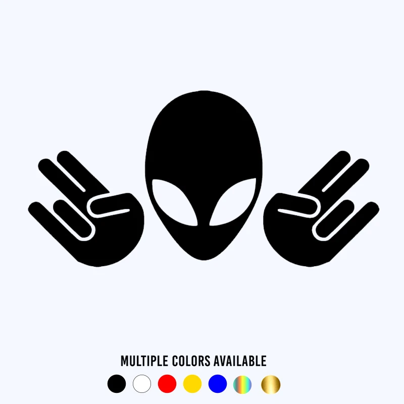 

CK20892# Various Sizes/Colors UFO Die-Cut Vinyl Decal Car Sticker Waterproof Auto Decors on Bumper Window Laptop