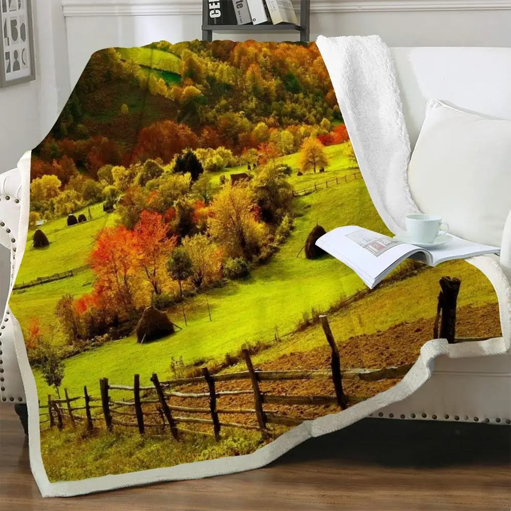 

NKNK Brank Ландшафтные одеяла дерево 3D печать лес постельное белье бросать Harajuku плюшевое одеяло шерпа одеяло новый премиум