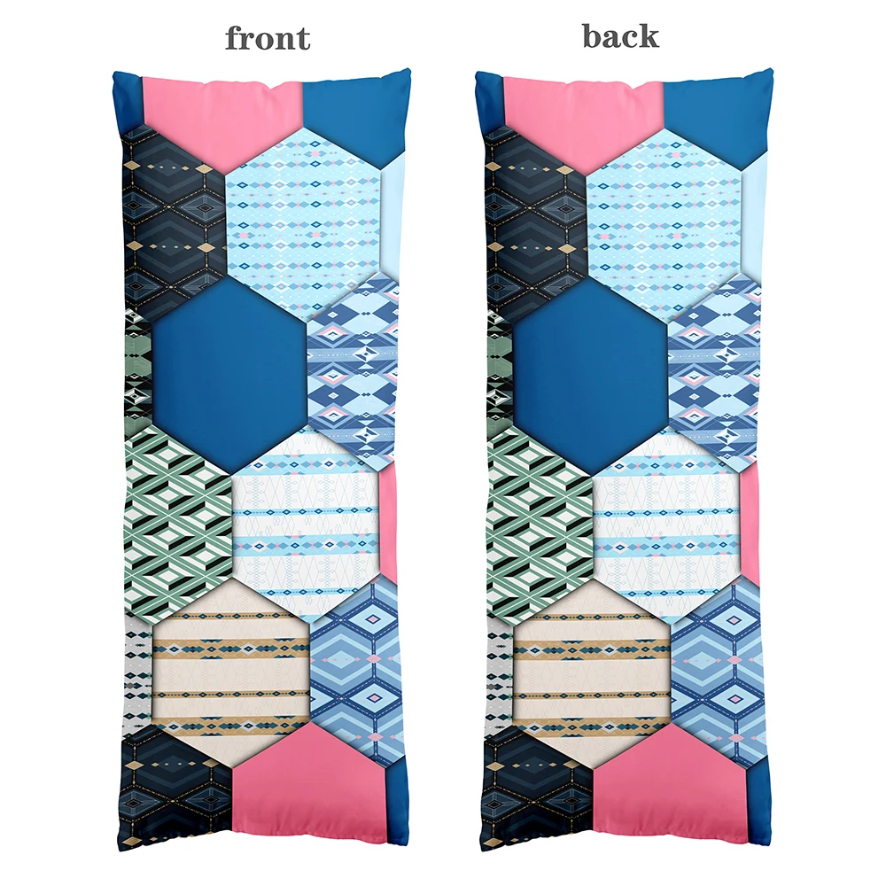 

HD Printing Comfortable Pillow Cover Double Long Pillowcase 50x120cm ,Geometric Bedding Pillowcase 1 Piece，Buy 3 Get 1 Free